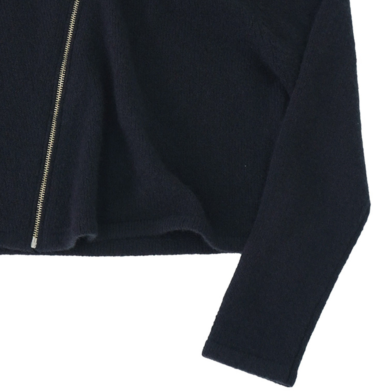 Cashmere Asymmetrical Zip Knit