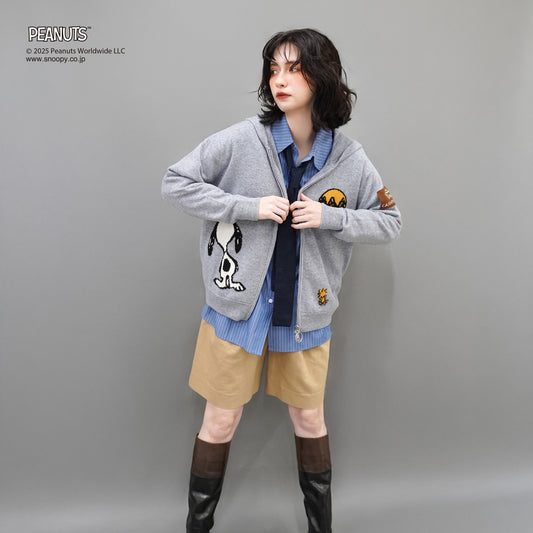 【PEANUTS × CASHYAGE】75周年ニットパーカー