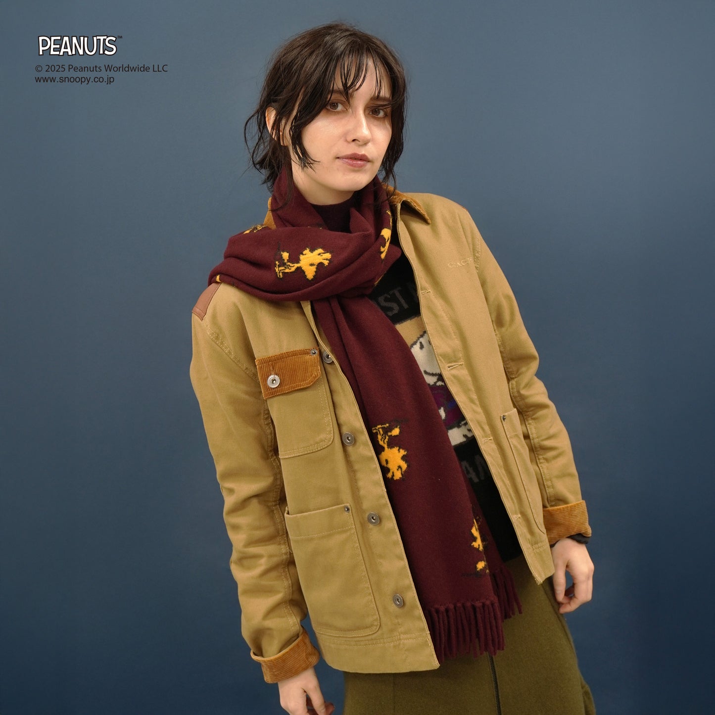 【PEANUTS × CASHYAGE】WOODSTOCKストール