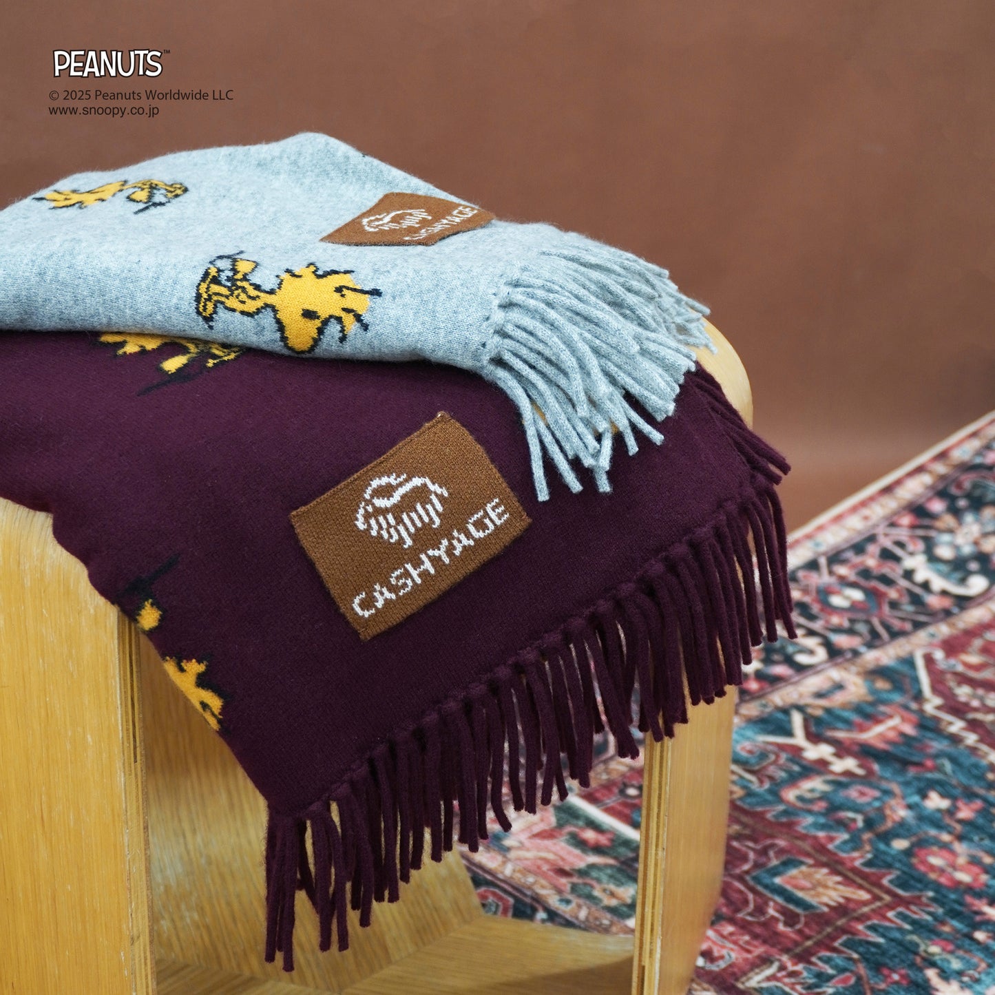 【PEANUTS × CASHYAGE】WOODSTOCKストール
