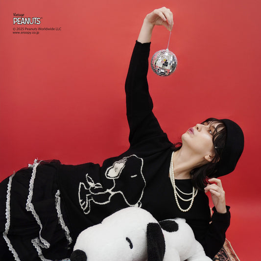 【PEANUTS × CASHYAGE】Vネックセーター