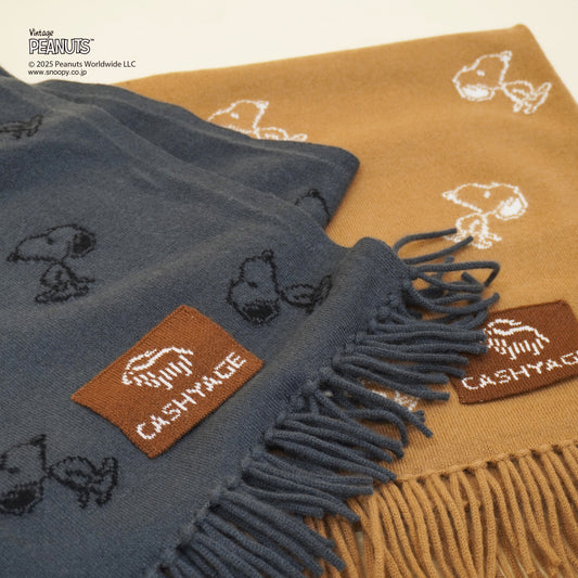 【PEANUTS × CASHYAGE】SNOOPYストール
