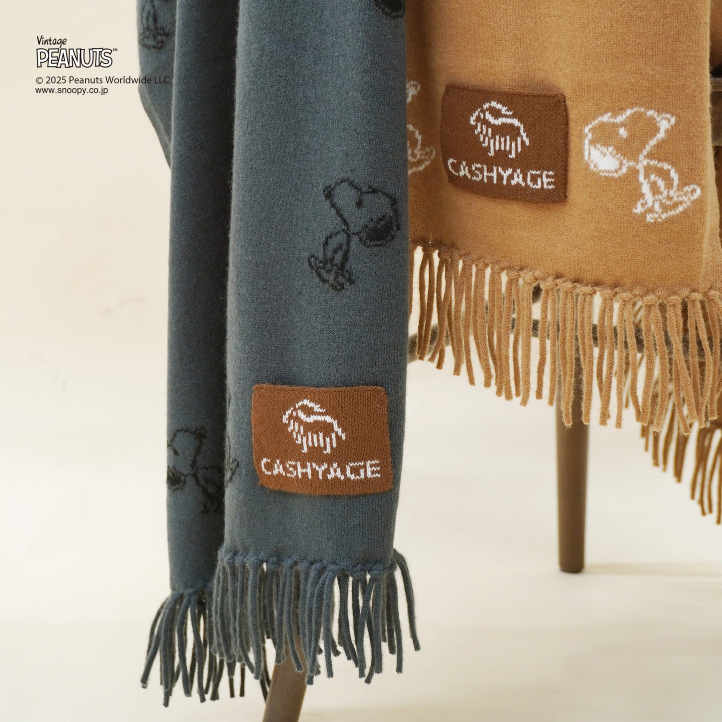 【PEANUTS × CASHYAGE】SNOOPYストール