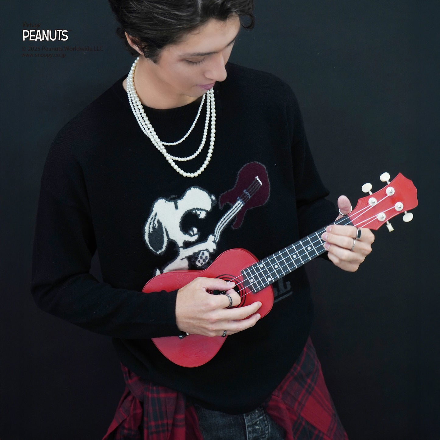 【PEANUTS × CASHYAGE】ROCKNROLLセーター