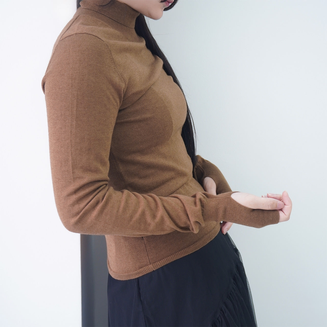 Silk Cashmere Turtle Neck