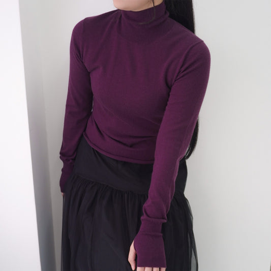 Silk Cashmere Turtle Neck