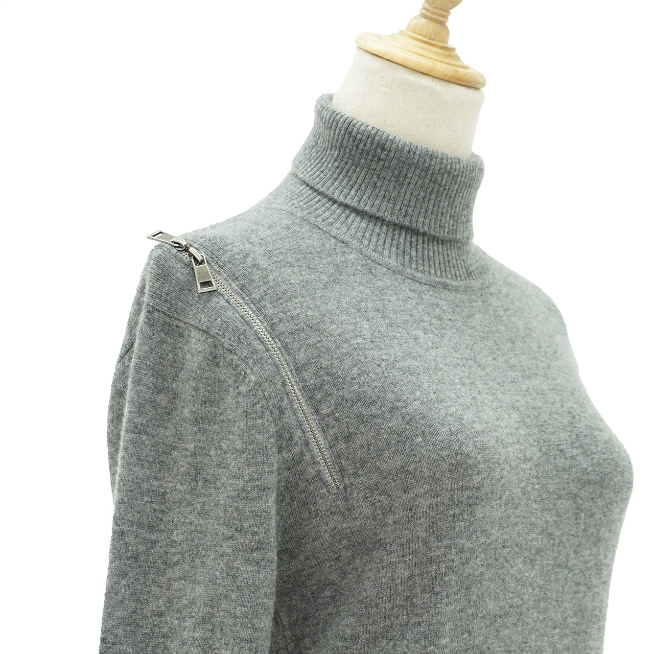 Cashmere Shoulder-zip Sweater