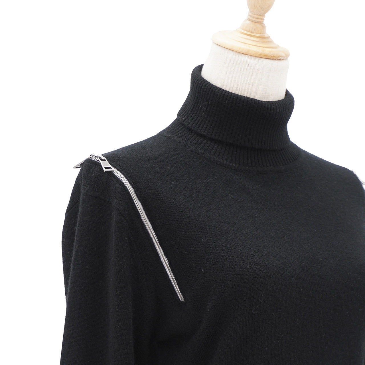 Cashmere Shoulder-zip Sweater