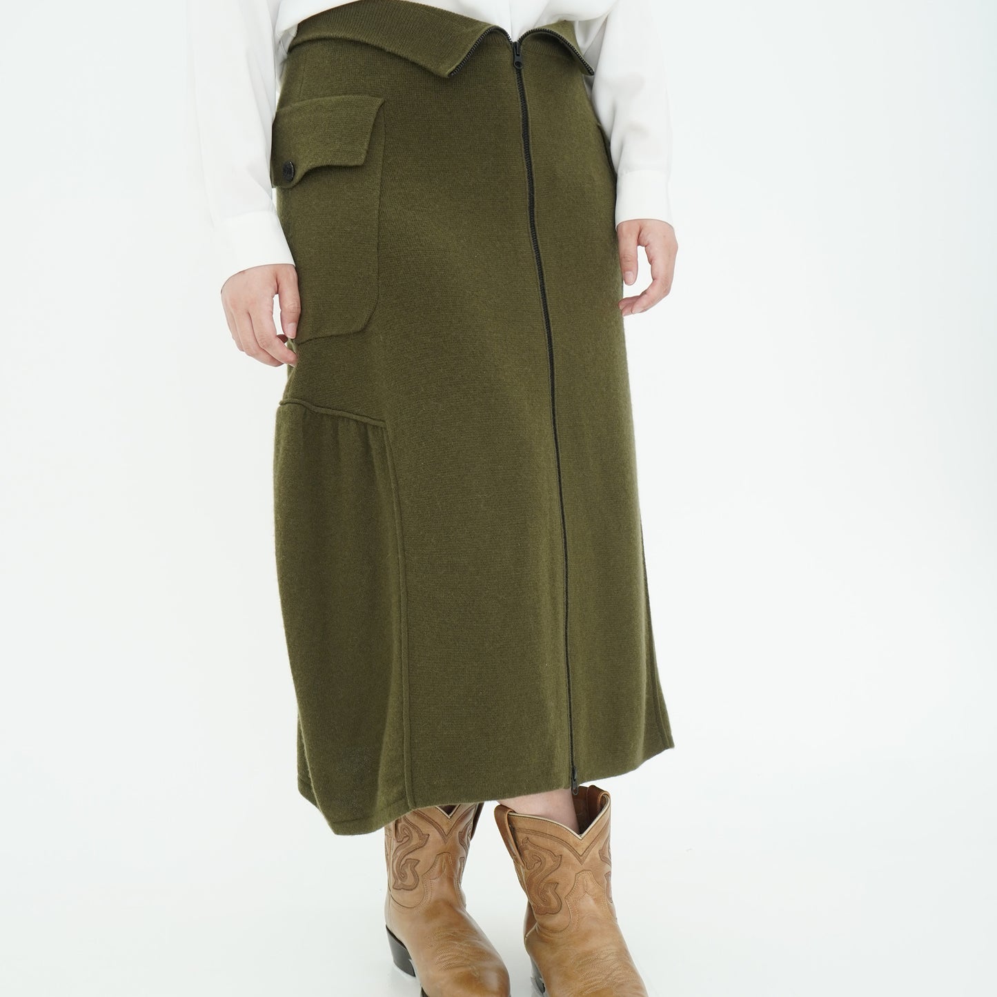 Cashmere Cargo Skirt
