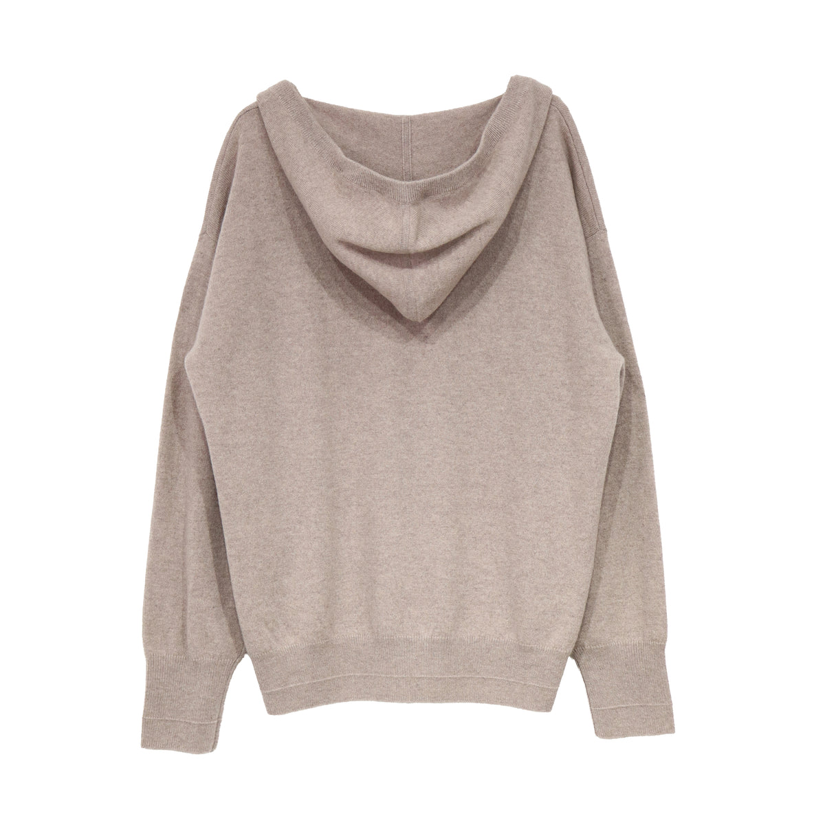 カシミヤ100％ 深Vネック フーデッドニット