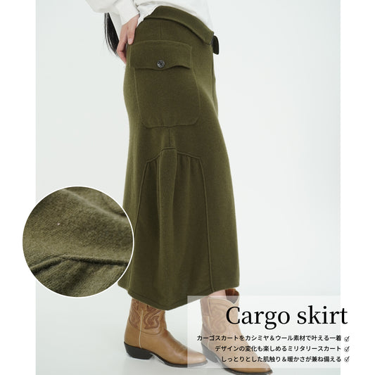 Cashmere Cargo Skirt