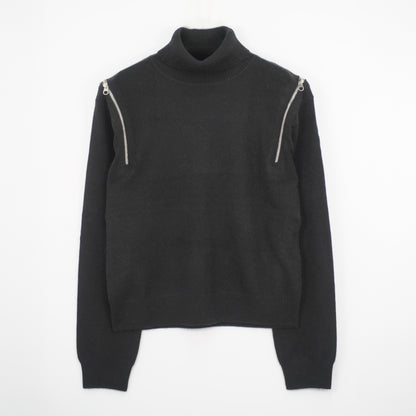 Cashmere Shoulder-zip Sweater