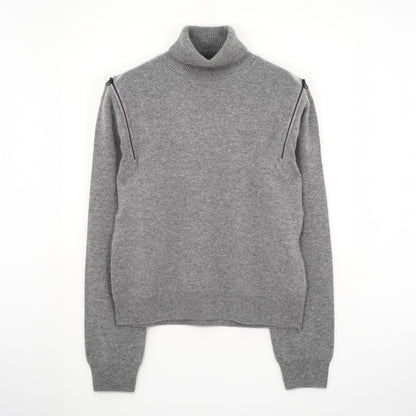 Cashmere Shoulder-zip Sweater