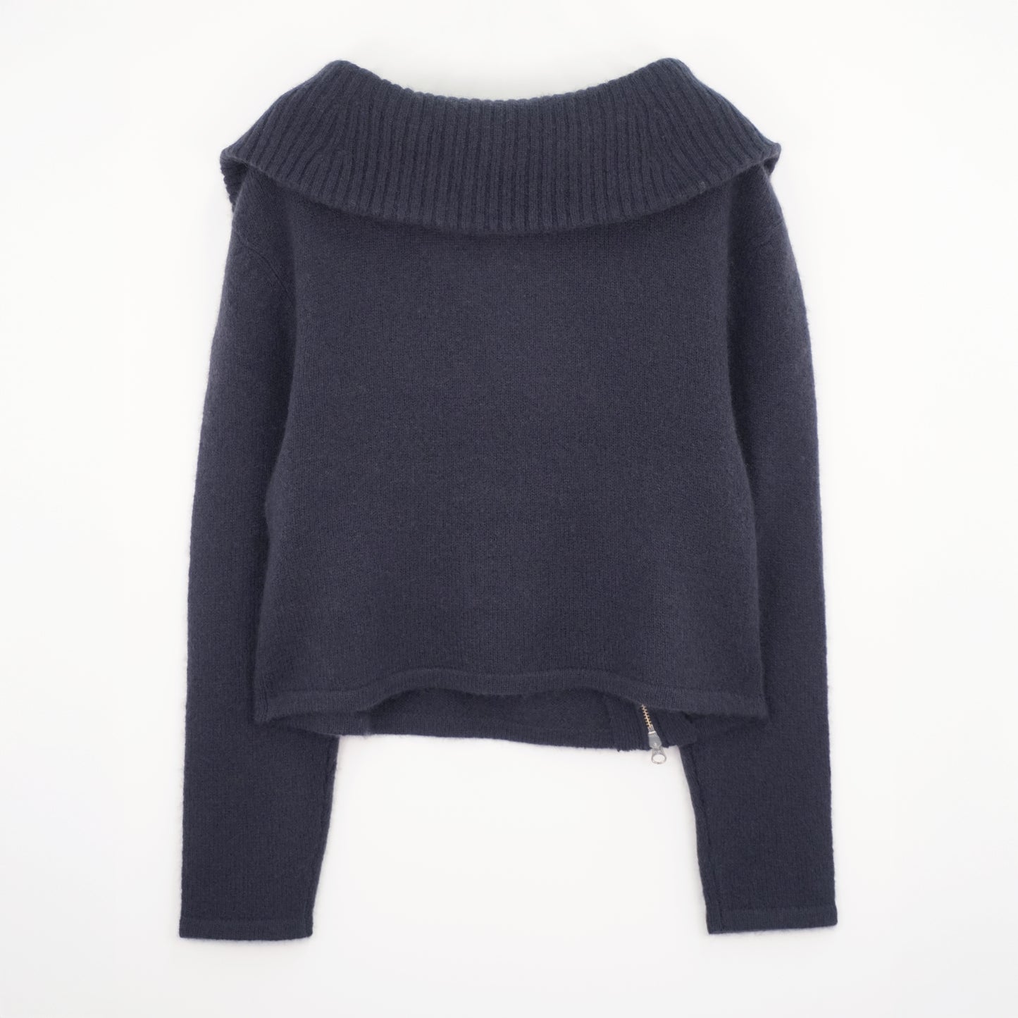 Cashmere Asymmetrical Zip Knit