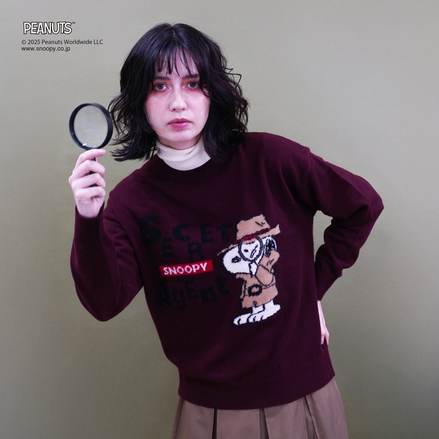 【PEANUTS × CASHYAGE】SECRET AGENTセーター