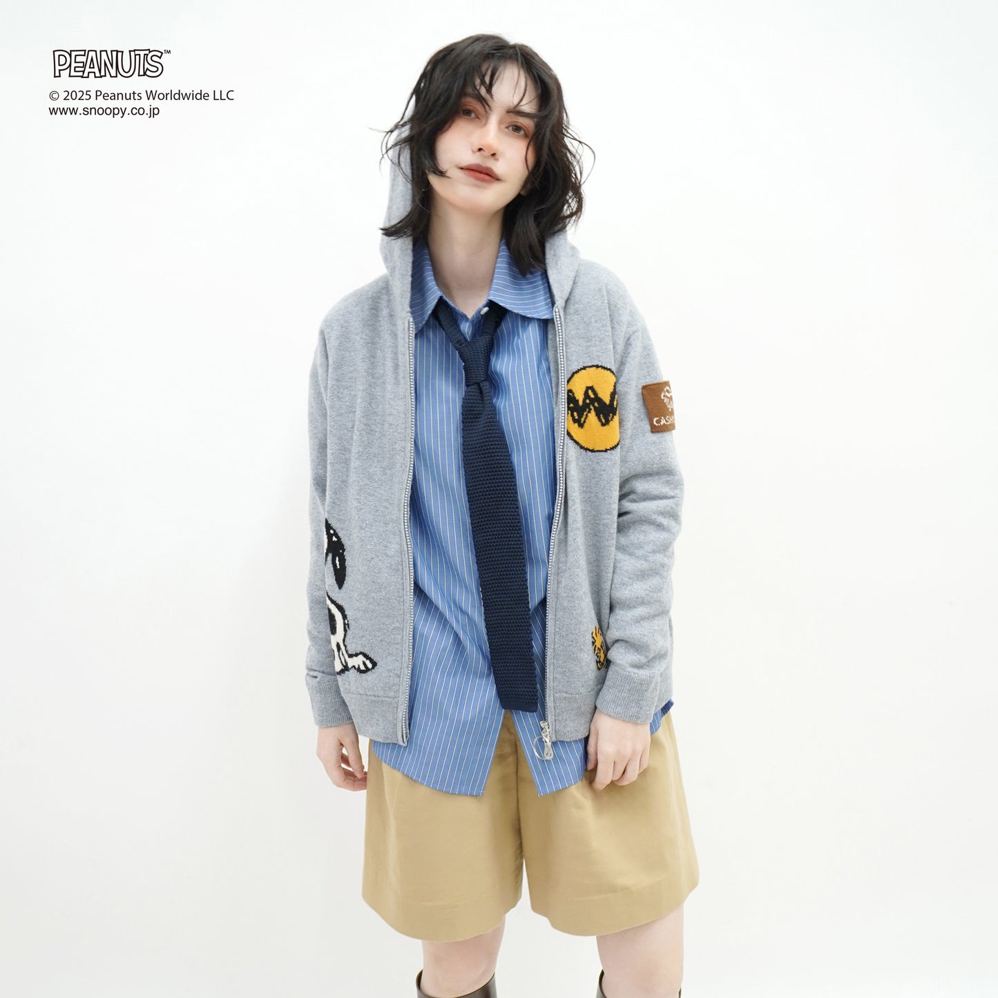 【PEANUTS × CASHYAGE】75周年ニットパーカー