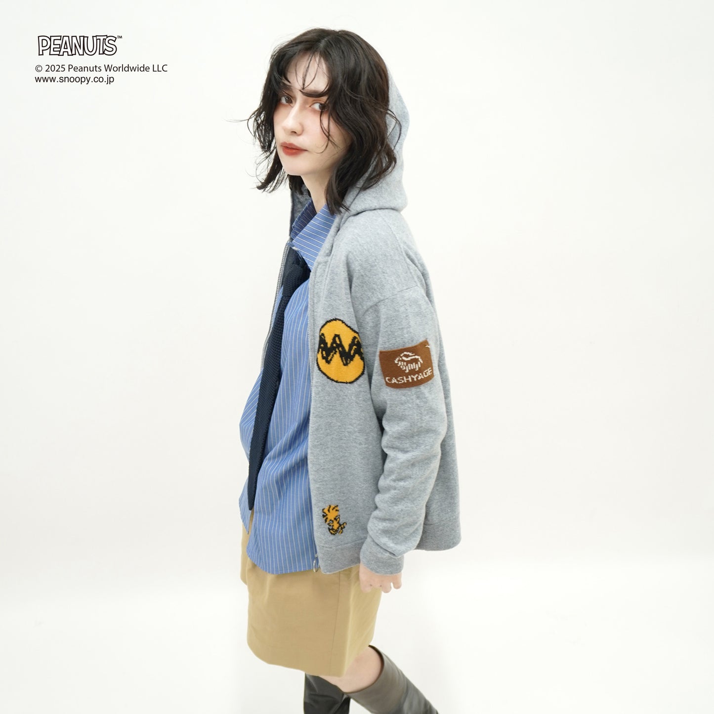 【PEANUTS × CASHYAGE】75周年ニットパーカー
