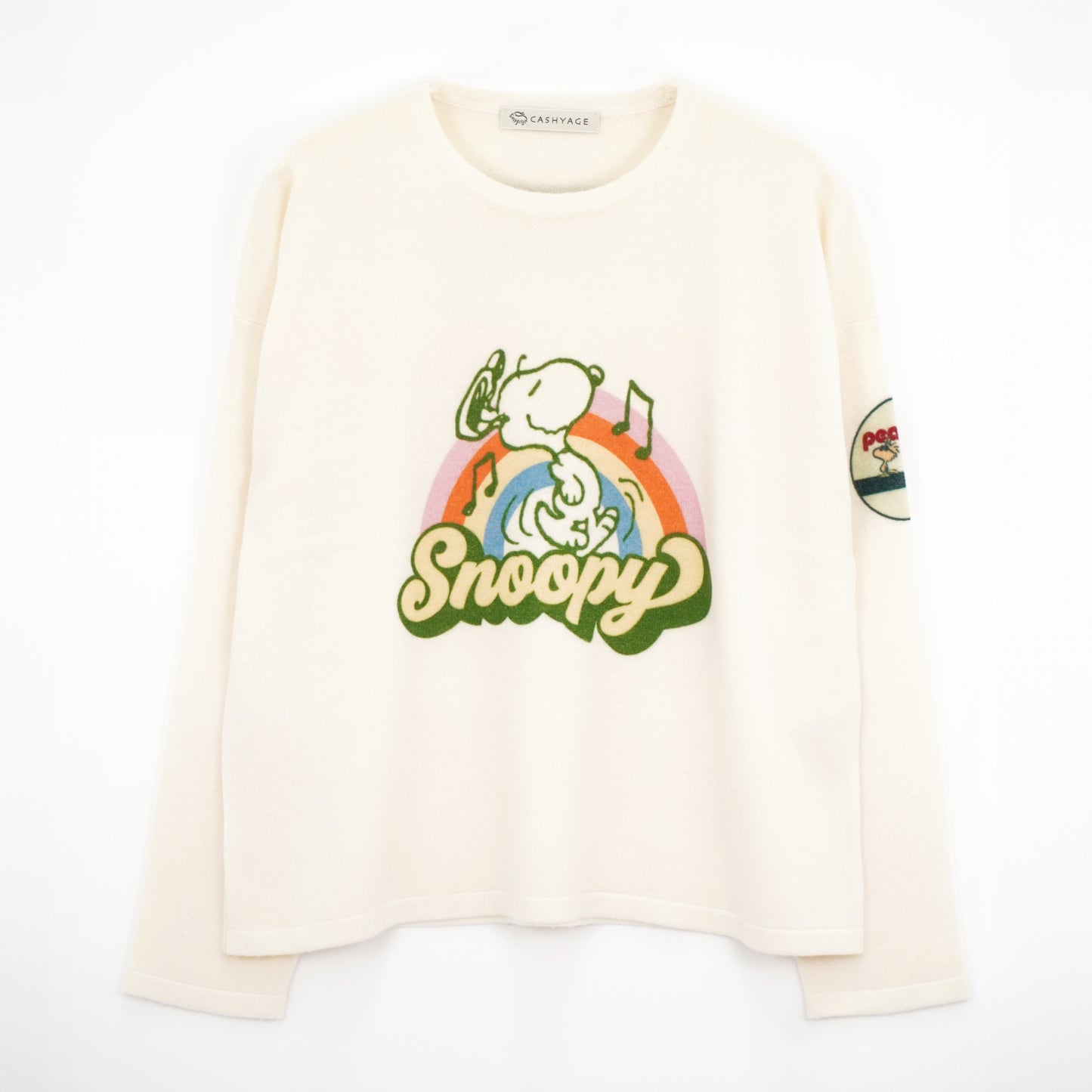 【PEANUTS × CASHYAGE】虹プリントセーター