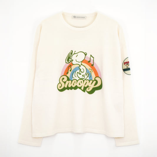 【PEANUTS × CASHYAGE】虹プリントセーター