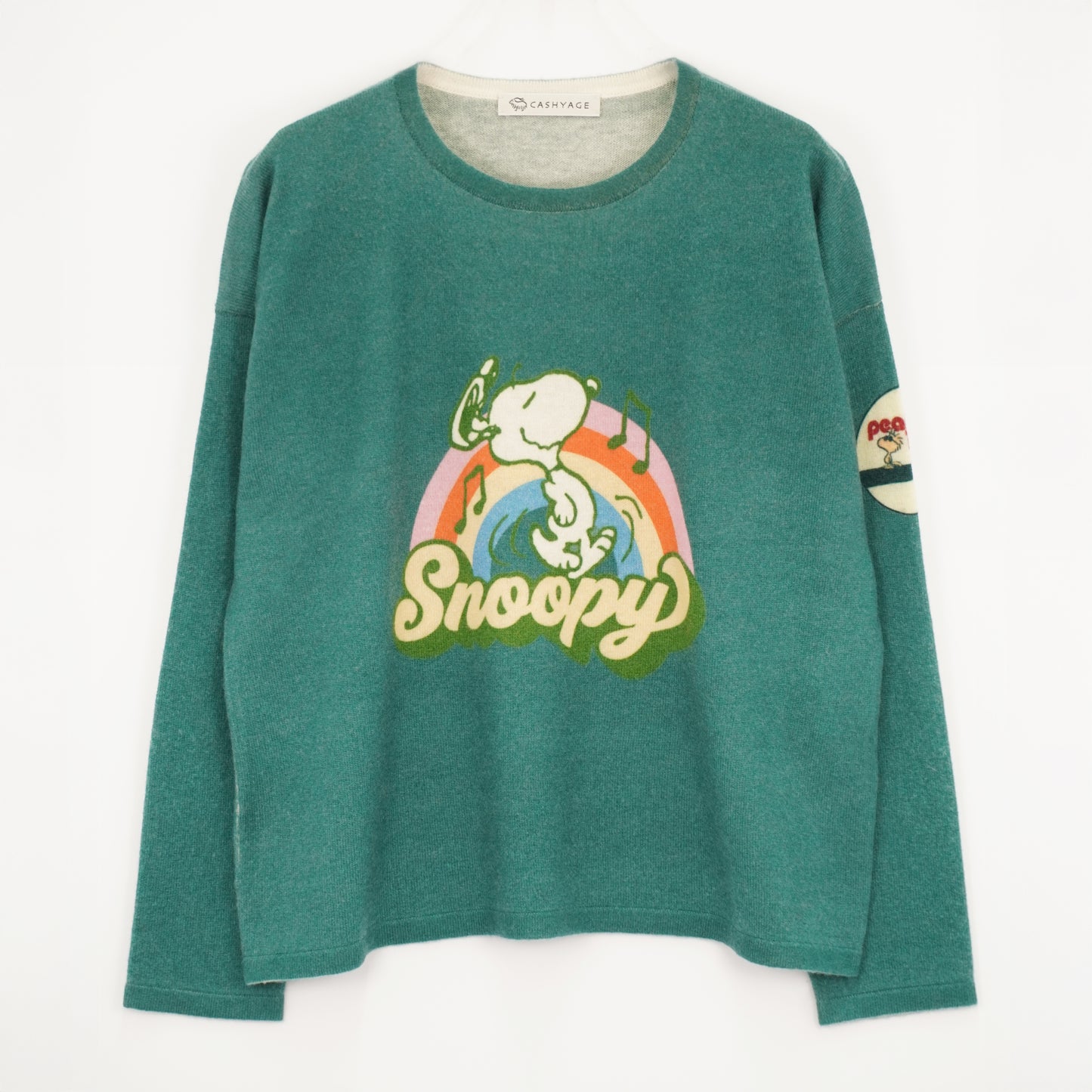 【PEANUTS × CASHYAGE】虹プリントセーター