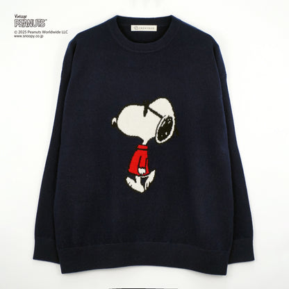 【PEANUTS × CASHYAGE】サングラススヌーピーセーター