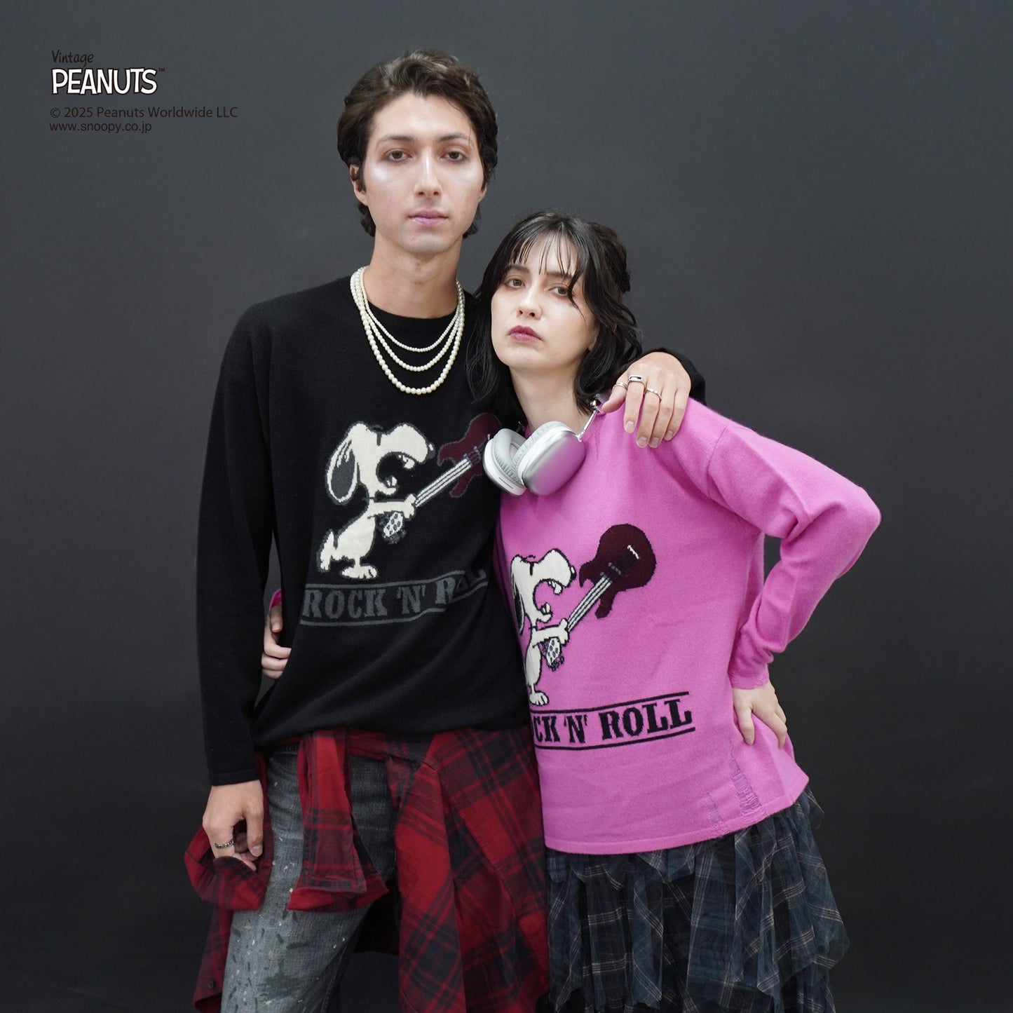 【PEANUTS × CASHYAGE】ROCKNROLLセーター