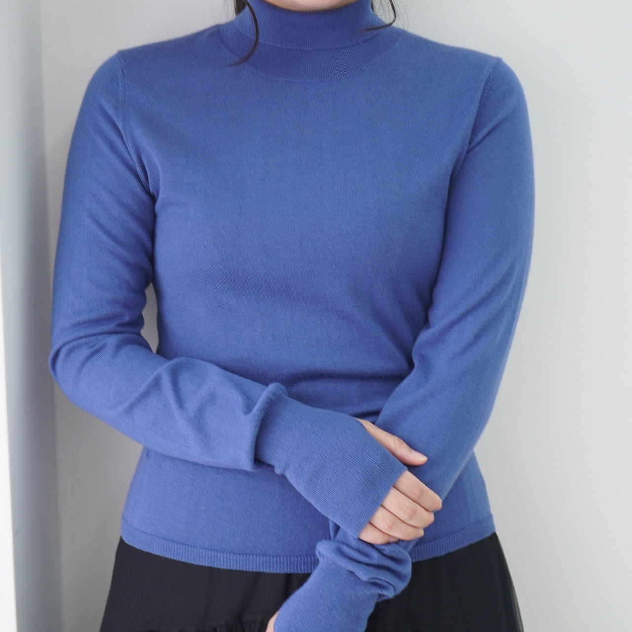 Silk Cashmere Turtle Neck