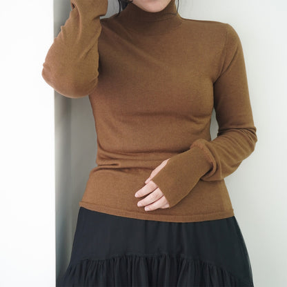 Silk Cashmere Turtle Neck