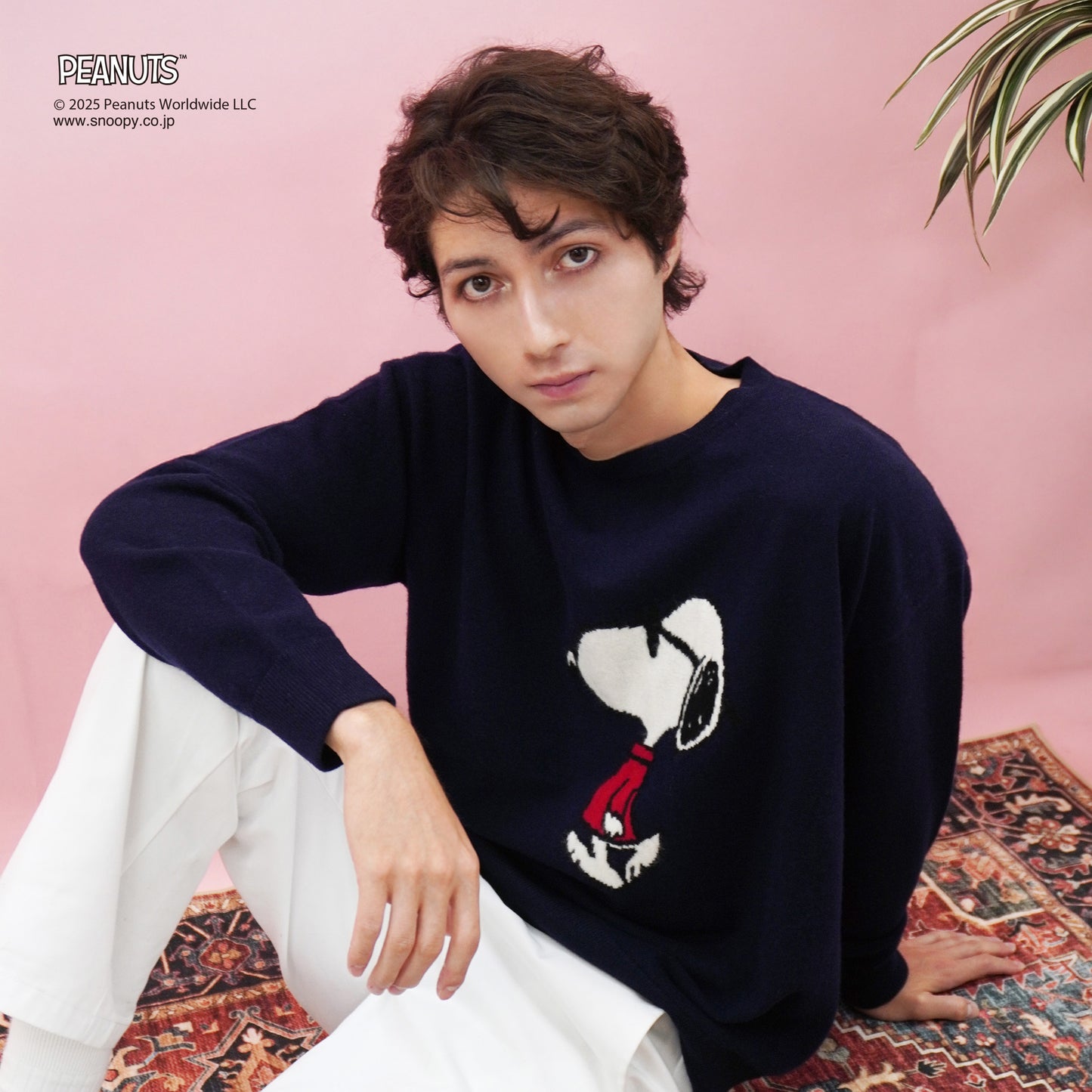 【PEANUTS × CASHYAGE】サングラススヌーピーセーター