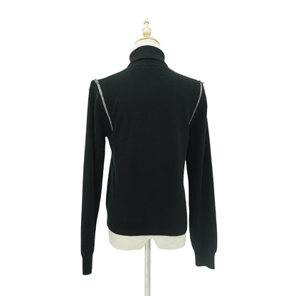 Cashmere Shoulder-zip Sweater