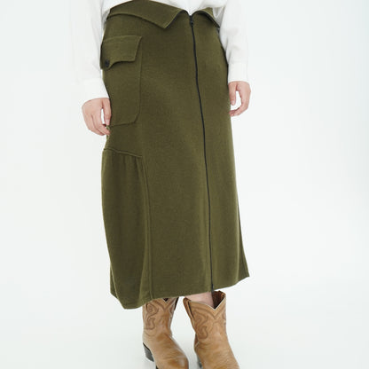 Cashmere Cargo Skirt