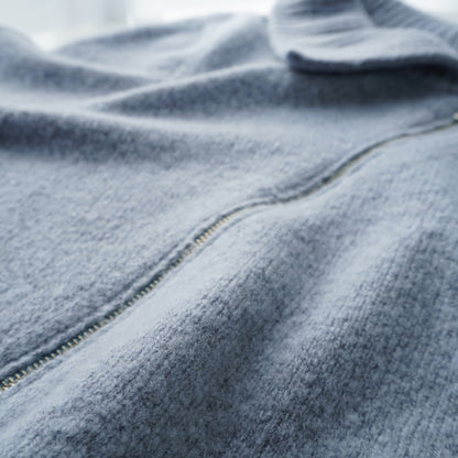Cashmere Asymmetrical Zip Knit